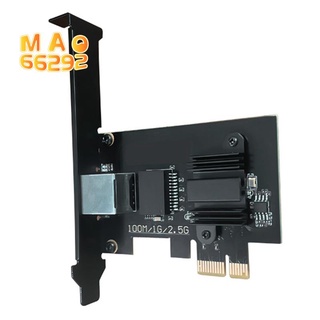 PCIE Network Card 2.5Gbps Gigabit Network Card 1225 Chip PCIE-1X 4X 8X 16X Network Adapter for Win10 32-Bit/64-Bit Linux