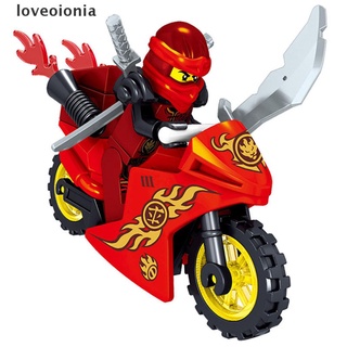 [Loveoionia] 8Stk Ninjago Motorcycle Set Minifigures Ninja Mini Figures Blocks Toys Fits Lego DFGF