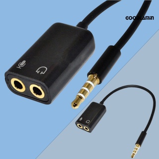 GL 3.5mm Audio Splitter Cable Small Compatible Plastic Practical Audio Adapter for Mic