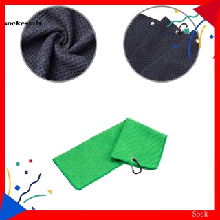 SOC Thicker Material Golf Cleaning Towel Camping Gym Golf Club Cleaner Buckle Design for Golf Training