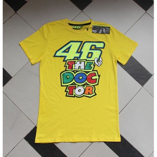 Vr 46 Rossi The Doctor camiseta MOTO GP Racing Team camiseta de algodón amarillo