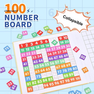 Cpzywj_1 juego de juguete educativo magnético reconocimiento de números de madera cien tablero Montessori juguete para cumpleaños