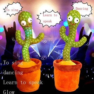 120 canciones+grabación Cactus peluche electrónico Shake Dancing juguete con canción de peluche baile Cactus educación infantil kaktus joget