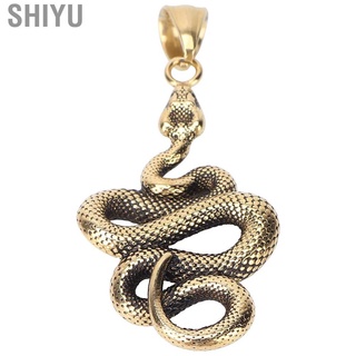 shiyu cremallera tira de titanio de acero en forma de serpiente colgantes accesorios de ropa para hombre viejo