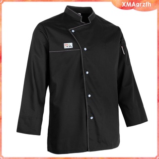 chef abrigo chaqueta de manga larga catering cocina trabajo uniforme ropa (1)