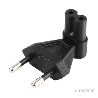 INM EU Mains Power Cable Adapter EU PLug To IEC320 C7 Right Angle Adapter Plug 250V/10A Portable Computer Power Converter
