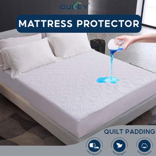 Protector de cama impermeable Anit ácaros funda de colchón Queen sábana bajera Cadar lavable y cómodo acolchado