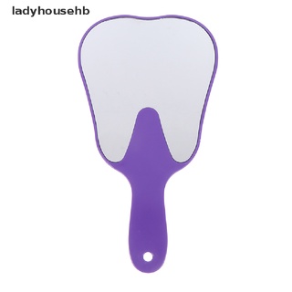 ladyhousehb 1 pieza en forma de dientes dentales modelo espejo de vidrio forma de diente espejo regalo dental venta caliente