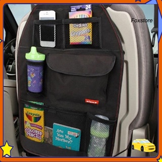 [Fs]Conveniente organizador de respaldo de asiento de coche Multi-bolsillo bolsa de almacenamiento caja