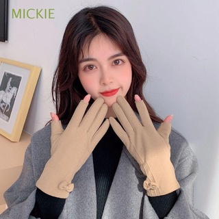 mickie gruesa manoplas de lana suave mujer guantes de conducción mujeres medio dedo otoño más terciopelo cálido simple pantalla táctil guantes multicolor
