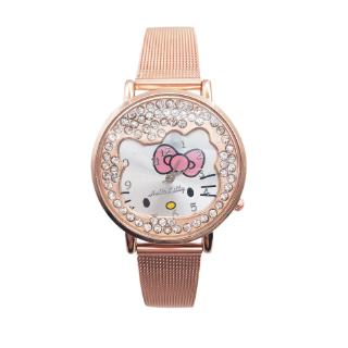 hello kitty kt gato lindo de dibujos animados niños mujeres relojes de acero cinturón diamante adecuado para niño niña estudiante