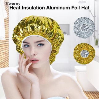 [Ffwerny] 2PCS Shower Cap Heat Insulation Aluminum FoilHat Elastic Bathing Cap Hair Salon hot