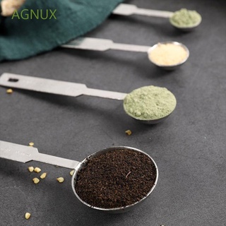 AGNUX Accurate Measure Tablespoon Cooking Coffee Scoop Measuring Spoons For Measure Cooking Baking Stainless Steel Metal Kitchenware Accurate Teaspoon