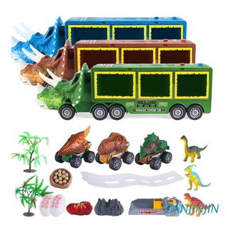 ZANJINJIN Realista Dinosaurio Juguete Camión Con Música LED De Dibujos Animados Mini Coche Alimentado Por Fricción