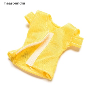 heasonndiu 2 unids/set moda camiseta falda para barbies lindo muñeca tela con pasta mágica cl (2)