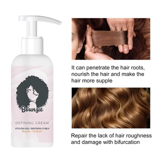 atlantamart 50ml crema rizadora para el cabello nutritivo hidratante profundo con flor esencia curl boost definición de aceite para mujer (3)