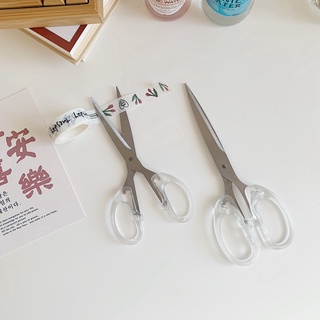 Jamjam tijeras de corte transparentes de acero inoxidable DIY herramientas de artesanía estudiante suministros de oficina (5)