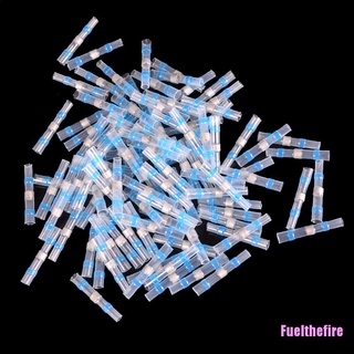 Fuelthefire 10pcs 16-14AWG impermeable manga de soldadura termorretráctil Butt cable conector de empalme azul