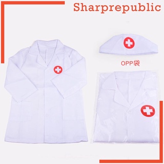 [SHARPREPUBLIC] Disfraz de uniforme de Jaleco para niños Mdico/enfermera Dramatizao