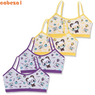 Cabeza1 Panda con estampado de dibujos Animados para niña joven chaleco sin Mangas chaleco Interior ropa Interior niñas Adolescentes entrenamiento Bra/brasier Multicolor