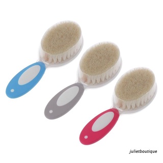 jul: nuevo cepillo de lana natural puro para el cuidado del bebé/cepillo de pelo para bebés/cepillo de pelo recién nacido/masajeador de cabeza