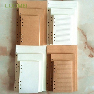 GOOMBI Office Notebook Refill Stationery Loose Leaf Inner Page Paper Refill Paper Inner Core Vintage Retro Students Kraft Paper White Line A5 A6 B5 Binder Inside Page