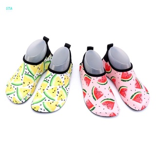 Zapatos De agua Para niños antideslizantes con estampado De Fruta/calcetines/suela antideslizante Para playa/Piscina