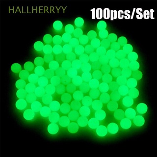 HALLHERRYY 100pc/bag Hot Glowing Balls Night Stoppers Fishing Floats Beads 4/5/6/8mm Plastic High Quality Sea Luminous Light/Multicolor