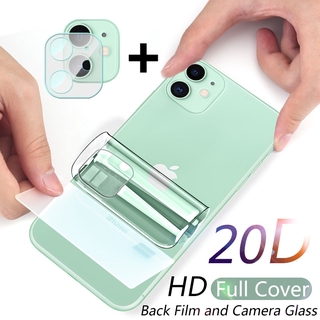 20D Full Cover Hydrogel Film For iPhone 11 Screen Protector Pro XR XS Max X Back Film For iPhone 7 8 Plus Camera Tempered Glass