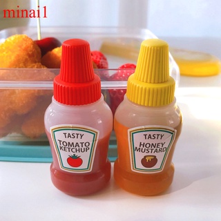 MINAI1 Mini Caja De Almuerzo Portátil De ketchup Condimento Botella Conjunto