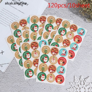 Shbr 120 piezas Etiquetas adhesivas con pegatinas redondas Para regalo De navidad/Feliz Martijn