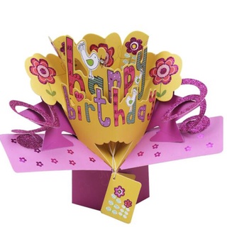 Tarjeta de cumpleaños tarjeta de Color tarjeta de felicitación flores bondad acción de gracias familia