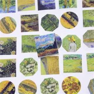 45 piezas Meet Van Gogh Mini pegatina de papel decoración diario Scrapbooking etiqueta pegatina Kawaii papelería