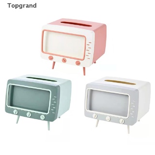 Topgrand Cute Tissue Box Storage Multifunctional Paper Pumping Phone Holder TV Shape .