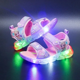 Sandalias de verano para niñas niños-niña sandalia luminosa sandalia niños luz LED zapato bebé zapato 2021 nuevo niños sandalia playa sandalia con luces (2)