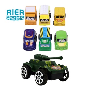 6Pcs Pull Back Car Toys & 1x Plastic Tank Toys for Boy Kids Pull Back Tank Car el Toy