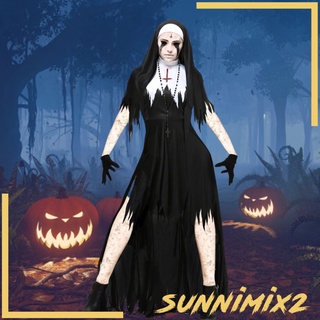 [SUNNIMIX2] Conjunto de Cosplay de fiesta de Halloween para mujer, Medieval, monja, disfraz de fiesta (1)
