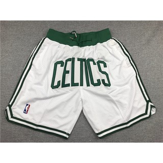 NBA Shorts Boston Celtics pantalones cortos deportivos versión de bolsillo blanco