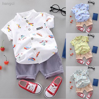❁✉❖Conjunto De ropa Para niños/camiseta con estampado De dibujos animados/avión/Shorts Para bebés/niños tronicimog