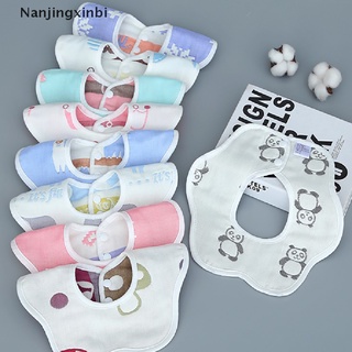 [nanjingxinbi] baberos de 360 grados de rotación de gasa muselina bandana tela suave bebé recién nacido material [caliente]