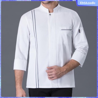 chaquetas de chef unisex de manga larga hoteles camareros uniformes de cocina abrigo tops