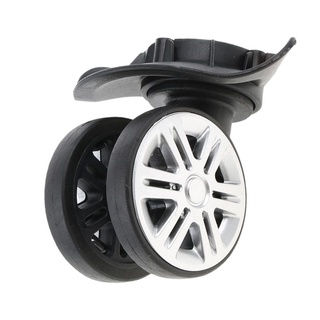 juego de 2 ruedas de silenciador de rodillo dual para ruedas de repuesto para equipaje diy-a19