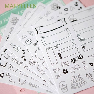 MARYELLEN Planner Diary Kids Scrapbook Paper Sticker DIY Calendar Stationery Decoration Photo Album/Multicolor