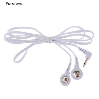 [Purelove] Cables de plomo electrodos Jack Dc cabeza 3,5 mm Snap reemplazo Tens unidad Cables de 2 vías (8)