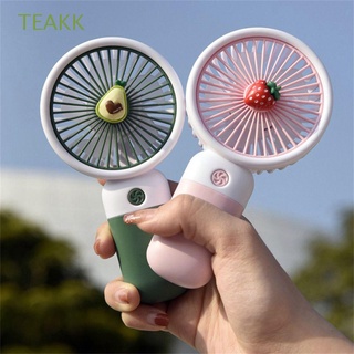 TEAKK Office Supplies Cute Mini Cooling Equipments Pocket Fan Portable Handheld Fan Cartoon Fruit Air Cooler Gifts Hand-held Outdoor Slim And Light USB Rechargeable/Multicolor