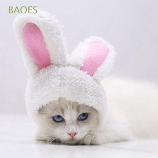 BAOES For Cats & Small Dogs Cat Costume Funny Cat Headwear Rabbit Hat Party With Ears Warm Cosplay Pet Accessory