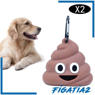 [FIGATIA2] 2 pzs dispensador de bolsas de residuos de silicona para mascotas con Clip lindo titular basura (1)