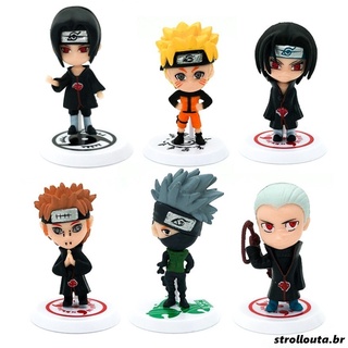 6pzas figuras De acción De Anime Naruto/Naruto/Akatsuki/Naruto/Itachi Uchiha/Sasuke/ Hinata/Kakashi/Sakura