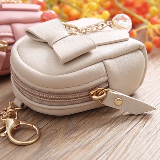 Las mujeres Mini pequeño diseño Bowknot mochila estilo cartera de cuero PU cartera (1)