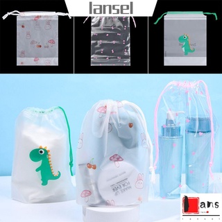 Lansel - bolsa de cosméticos para Camping, impermeable, bolsa de maquillaje, bolsas de lavado de baño, transparente, ropa interior, cordón, organizador de viaje